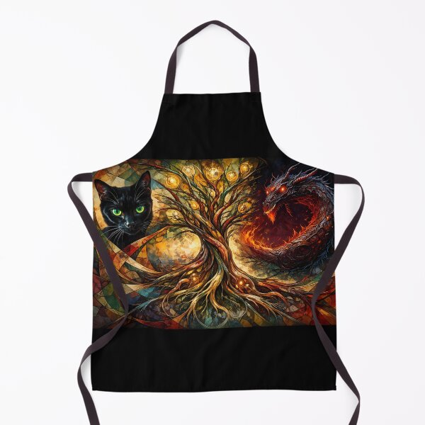 Item preview, Enchanted Cat and Dragon Encounter designed and sold by cuprum.