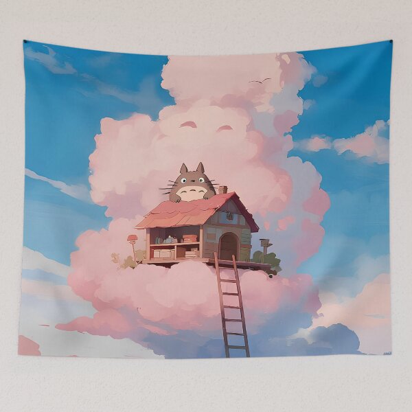 Item preview,  Cute kawaii monster [[totoros's]] go -%[ghiblis]%- to sky home aways  designed and sold by ITsyxuanart.