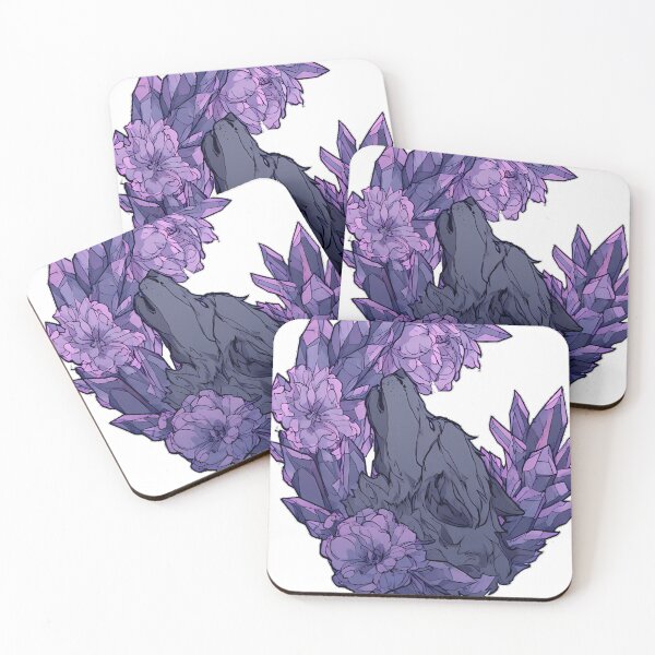 Item preview, Witchy Wolf Crystal Crest designed and sold by IllumeInk.