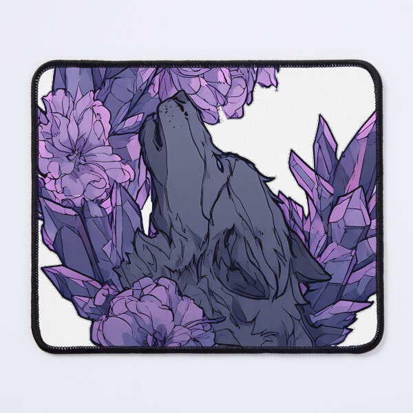 Item preview, Witchy Wolf Crystal Crest designed and sold by IllumeInk.