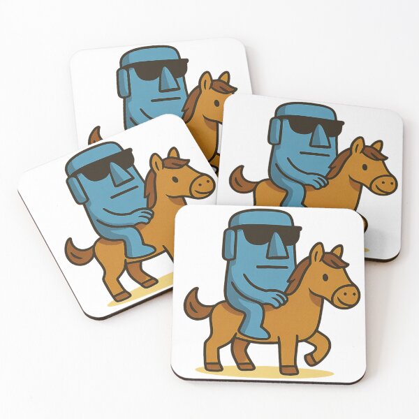 Item preview, Riding Moai on a Horse designed and sold by Ent-Egg.