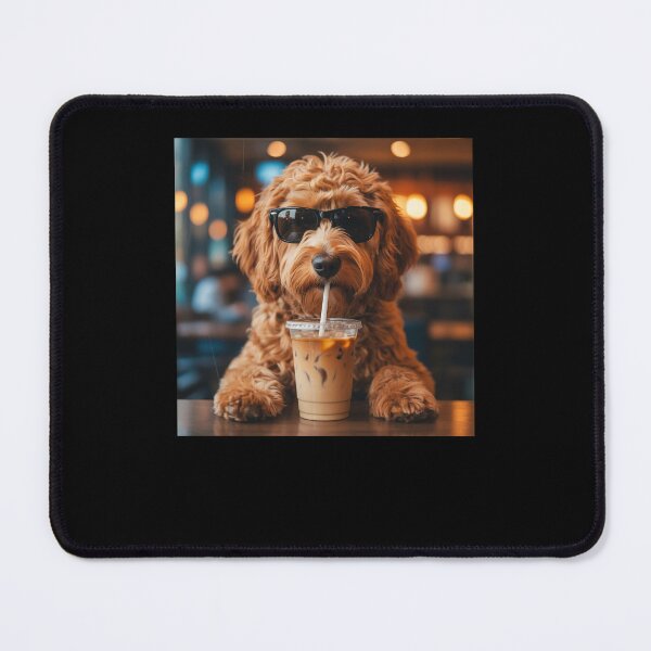 Item preview, Funny Dog Drinking Iced Coffee designed and sold by suhairee-studio.