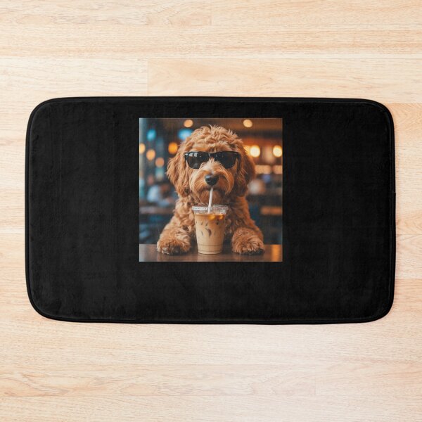 Item preview, Funny Dog Drinking Iced Coffee  designed and sold by suhairee-studio.
