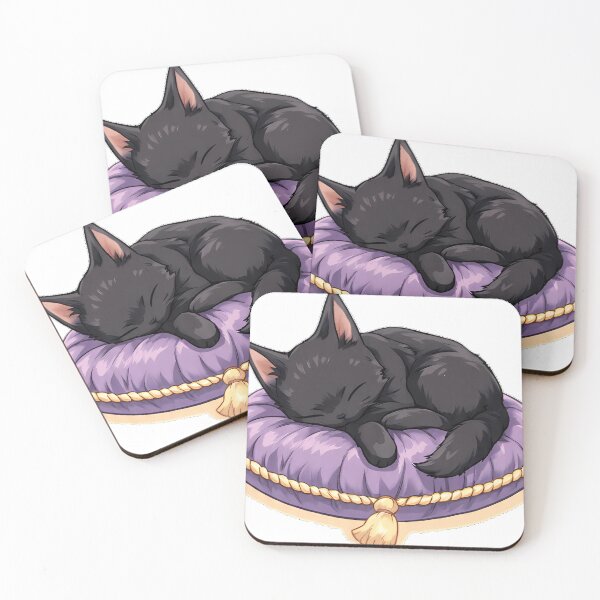 Item preview, Black Cat Velvet Pillow designed and sold by IllumeInk.