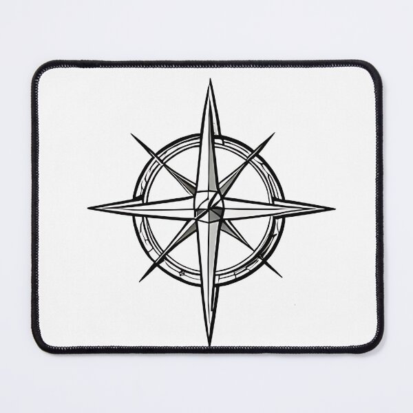 Item preview, True North: Minimalist Compass Rose Geometric Adve designed and sold by Mercella-Inc.