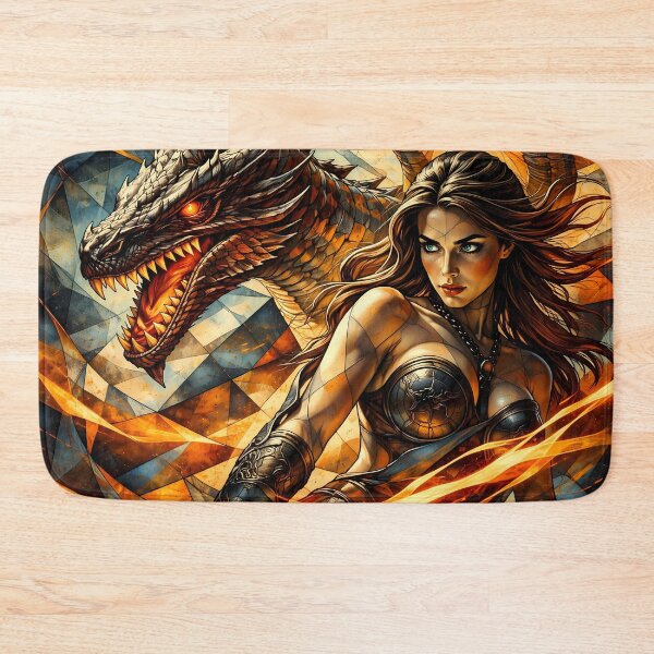 Item preview, Warrior Woman and Fierce Dragon designed and sold by cuprum.