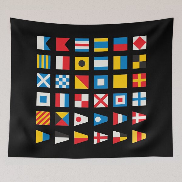 Item preview, Nautical Flags with International Numbers designed and sold by The Common Tee.