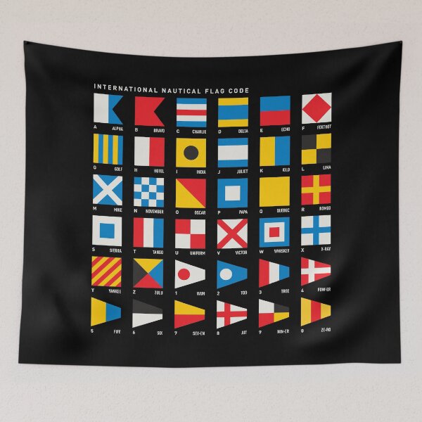 Item preview, Nautical Flags with International Numbers and NATO Phonetic Alphabet designed and sold by The Common Tee.