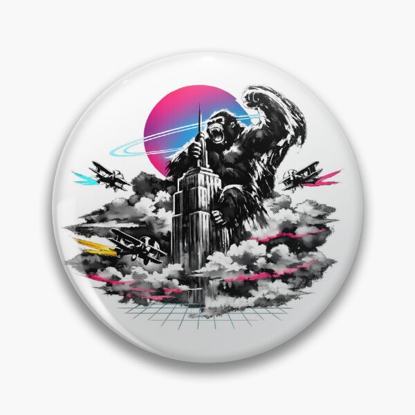 Item preview, Synthwave Sumi-e King of the Tower designed and sold by KungPowUnicorn.
