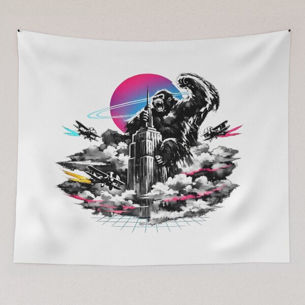 Item preview, Synthwave Sumi-e King of the Tower designed and sold by KungPowUnicorn.