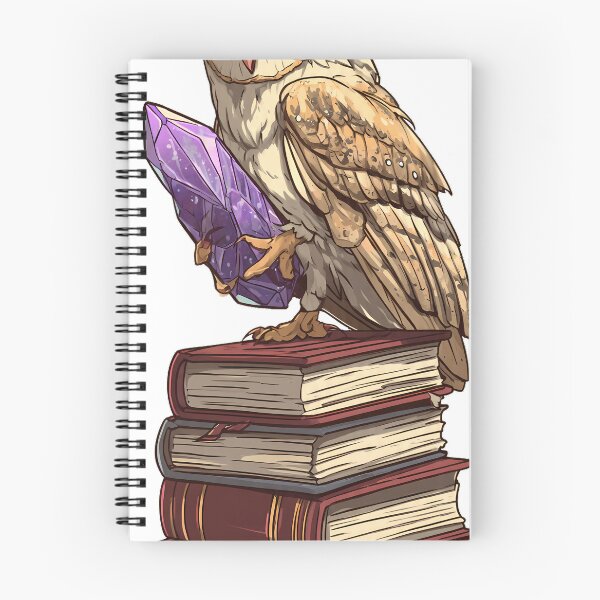 Item preview, Amethyst Owl Spellbook Stack designed and sold by IllumeInk.