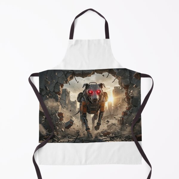 Item preview, Wandering Robotic Dog in Abandoned City - Cyberpunk Sci-Fi Art designed and sold by Larrysamdesign.