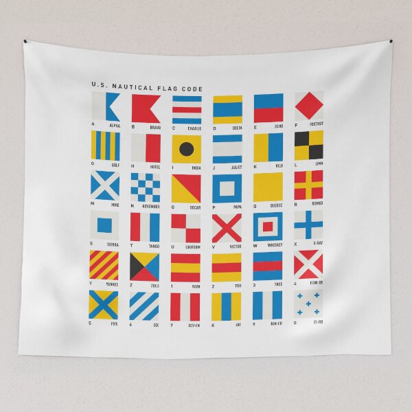 Item preview, Nautical Flags with US Numbers and NATO Phonetic Alphabet designed and sold by The Common Tee.