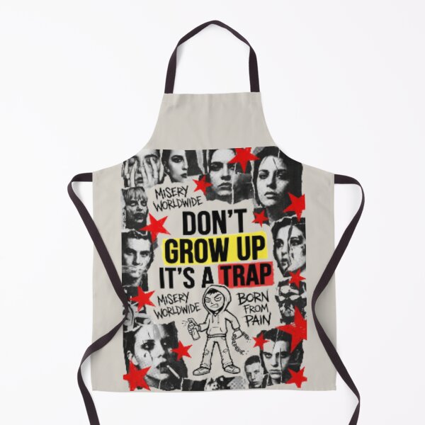 Item preview, Don’t Grow Up Trap Collage – Punk Distressed Graphic Tee designed and sold by Artify24.
