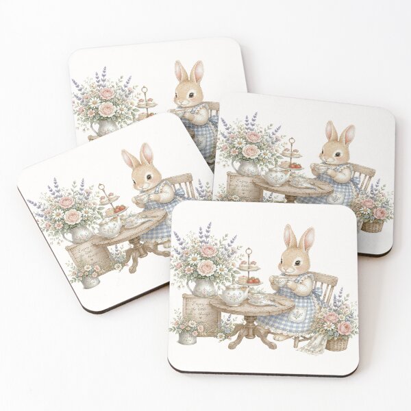 Item preview, Cottagecore Bunny Afternoon Tea | Whimsical Rabbit Tea Party Illustration designed and sold by looplandger.