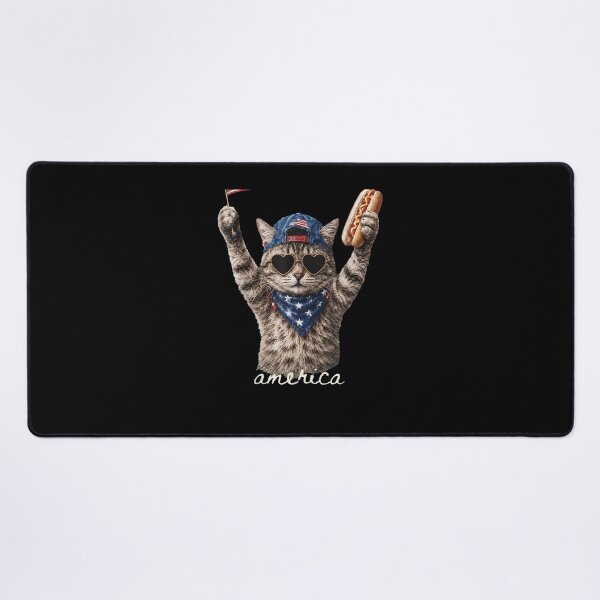 Item preview, Patriotic Cat America Hot Dog Freedom 4th Of July designed and sold by issan-exe.