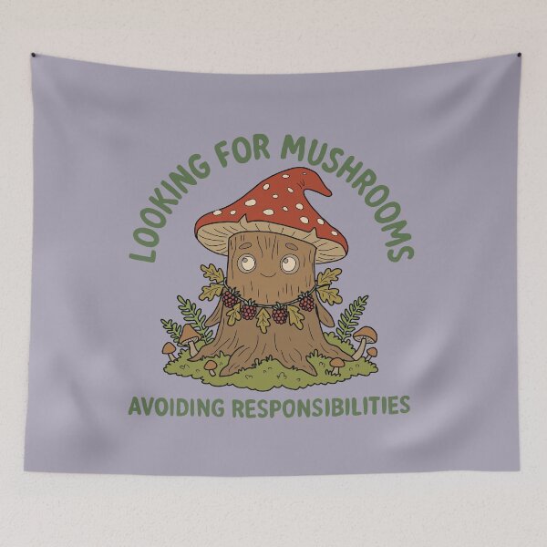 Item preview, Mushroom Foraging Gift Nature Lover Illustration designed and sold by LeshanArt.