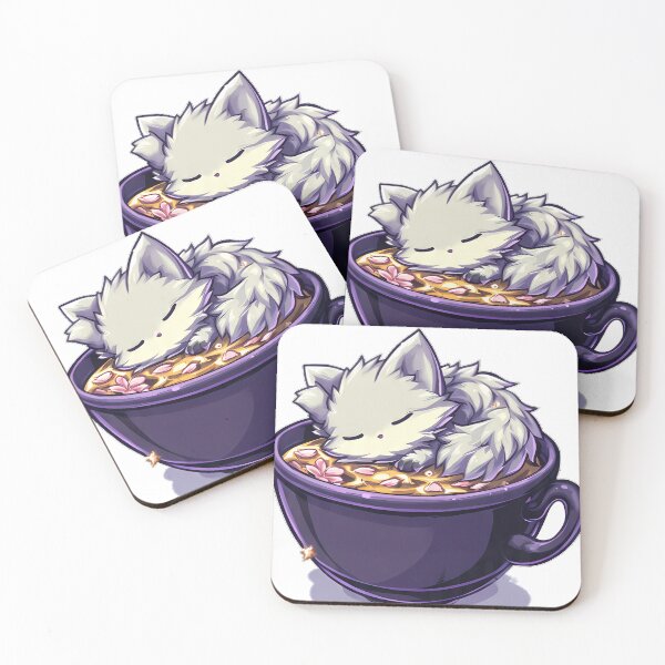Item preview, Silver Fox Violet Tea Cup designed and sold by IllumeInk.