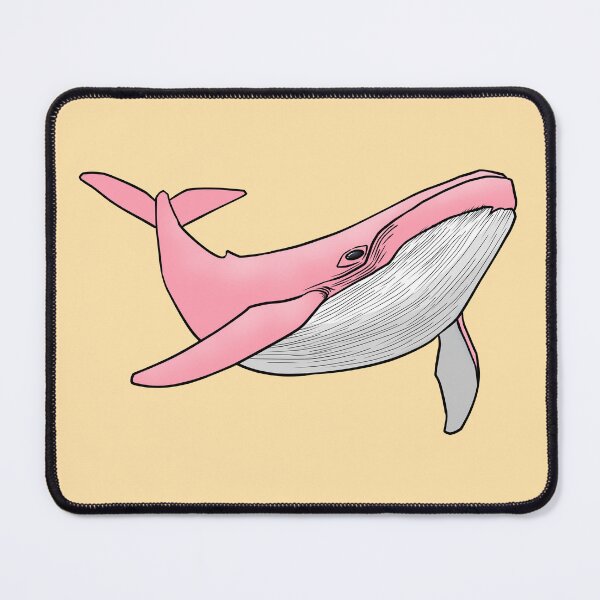Item preview, Pink Whale Swimming Ocean Marine Life Simple Line Art designed and sold by ubborn.