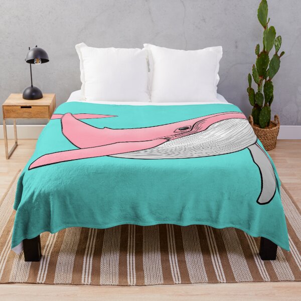 Item preview, Pink Whale Swimming Ocean Marine Life Simple Line Art designed and sold by ubborn.
