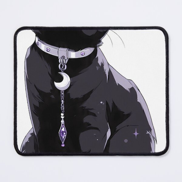 Item preview, Black Cat Moon Phase Collar designed and sold by IllumeInk.