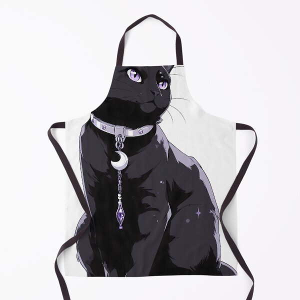 Item preview, Black Cat Moon Phase Collar designed and sold by IllumeInk.