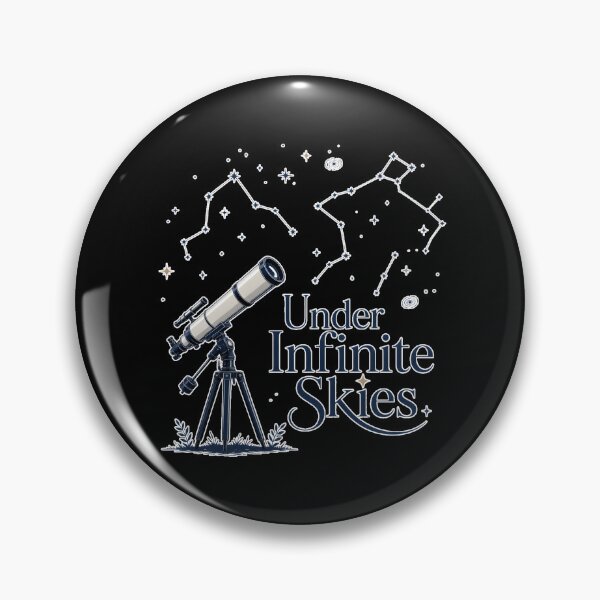 Item preview, Under Infinite Skies – Stargazing Telescope Celestial Astronomy Design designed and sold by ImaginedSpace7.