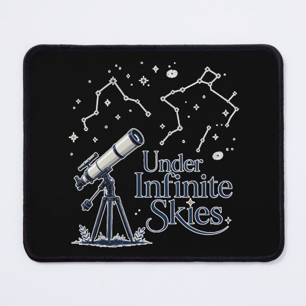 Item preview, Under Infinite Skies – Stargazing Telescope Celestial Astronomy Design designed and sold by ImaginedSpace7.