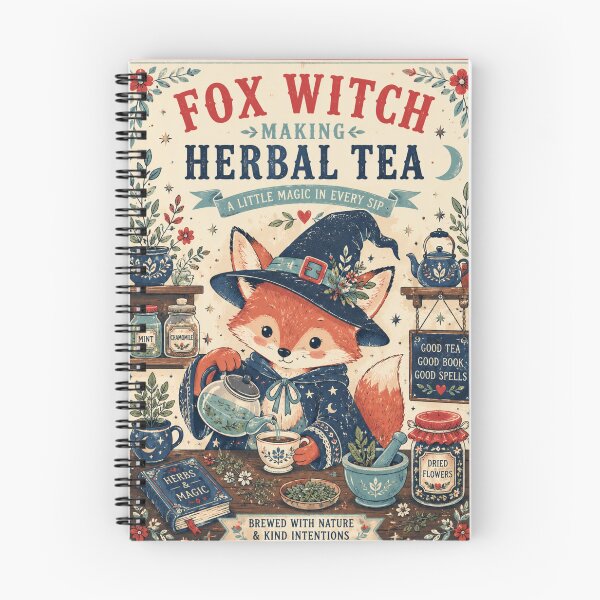 Item preview, Fox Witchy Herbal Tea Time designed and sold by AtlantiqArt.