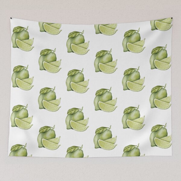 Item preview, Watercolor Lime Fruit and Slices Clipart designed and sold by ArtTinulyaOk.