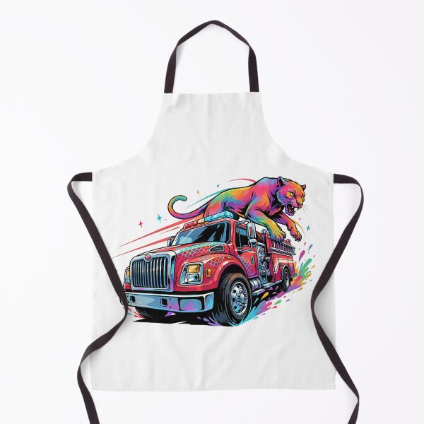 Item preview, Cosmic Rainbow Panther & Firetruck Adventure Graphic designed and sold by RBToper.