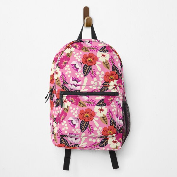 Item preview, Vibrant boho bouquet flower pattern in pink designed and sold by Jennifer Ladd.