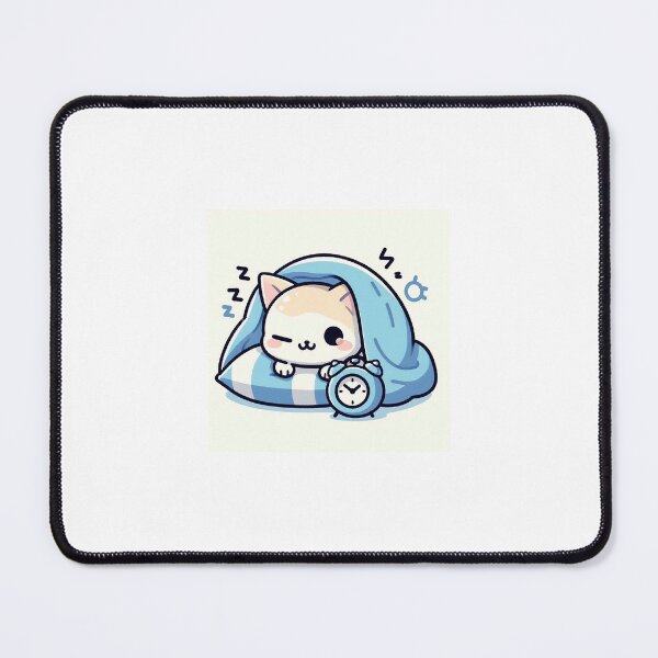 Item preview, Kawaii Five More Minutes Cat Sticker designed and sold by PastelPawsArt.