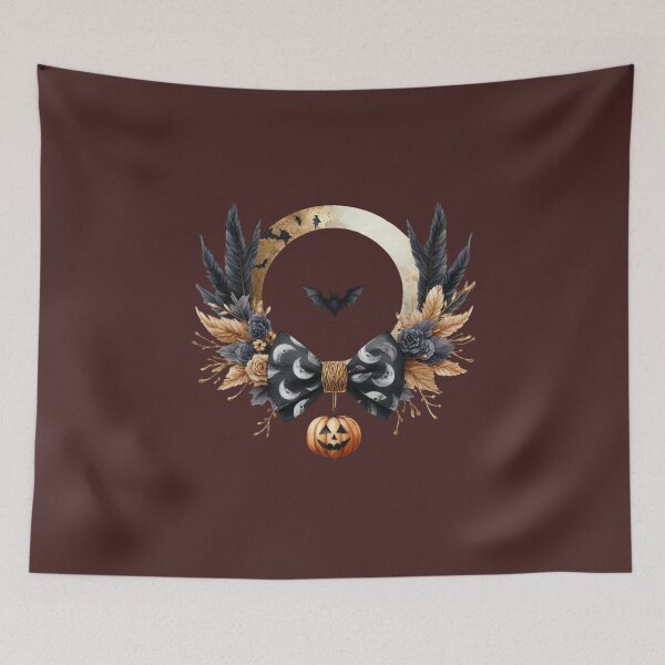 Item preview, Vintage Gothic Halloween Pumpkin Wreath Dark Cottagecore Tee designed and sold by Log77.