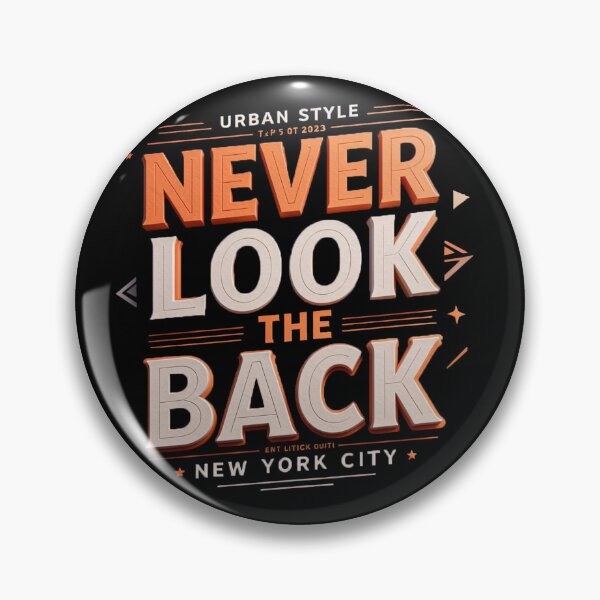 Item preview, Urban Style Motivational 3D Typography Poster Never Look Back New York Bold Design designed and sold by ARTCREATESHOP.