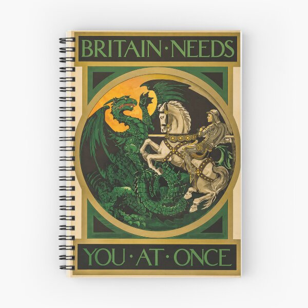 Item preview, Britain Needs You at Once - Art Nouveau Fantasy Dragon Poster for Medieval Fantasy Collectors designed and sold by RickE.