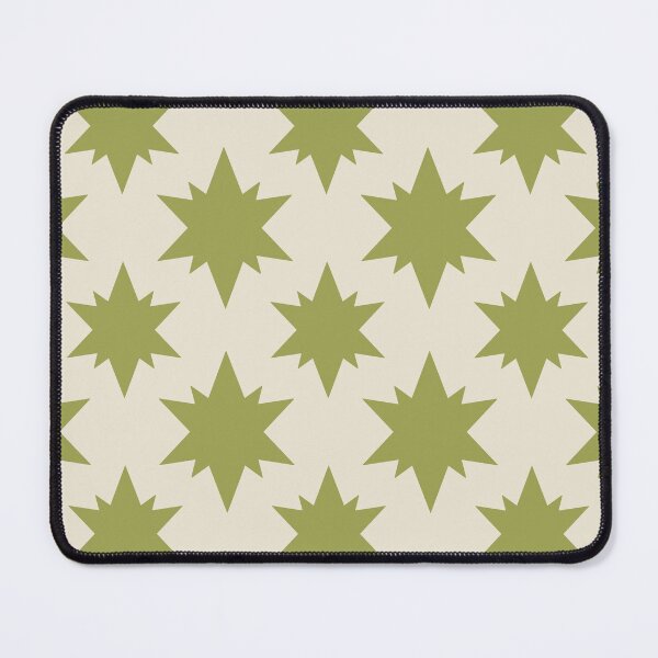 Item preview, Green Star Pattern (Light) designed and sold by The Innocent Ghost Project.