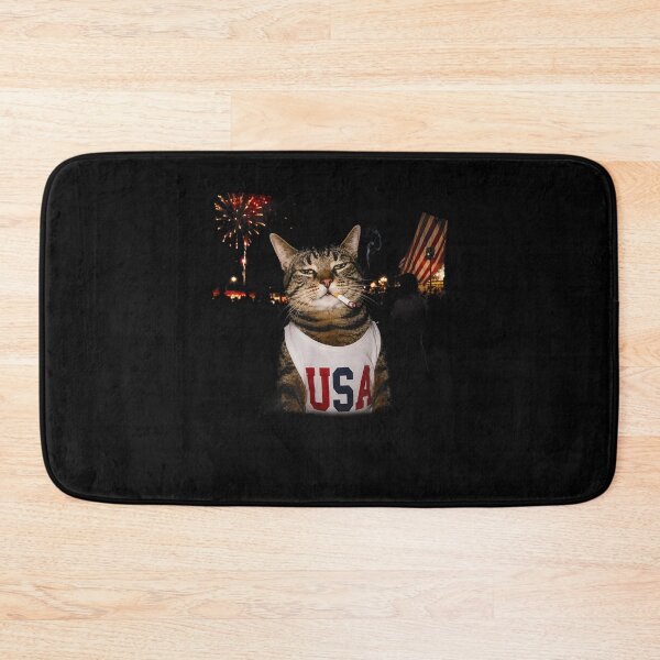 Item preview, Patriotic USA Cat Cigarette Fireworks Fourth of July Graphic designed and sold by issan-exe.