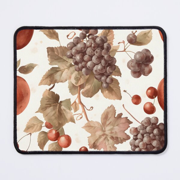 Item preview, Vintage Watercolor Fruit Pattern Apples Grapes Cherries designed and sold by Luna-Flow.
