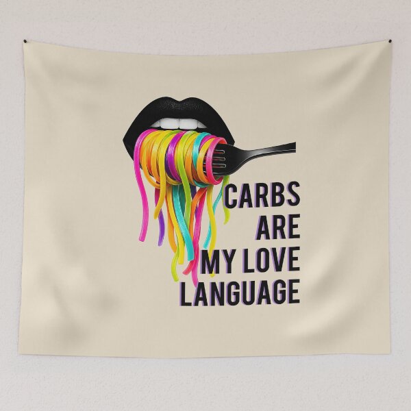 Item preview, Carbs Are My Love Language - Pasta Lover Gift designed and sold by GraphicComet.