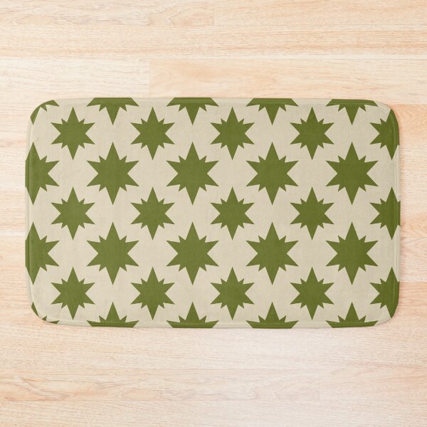 Item preview, Green Star Pattern (Dark) designed and sold by The Innocent Ghost Project.