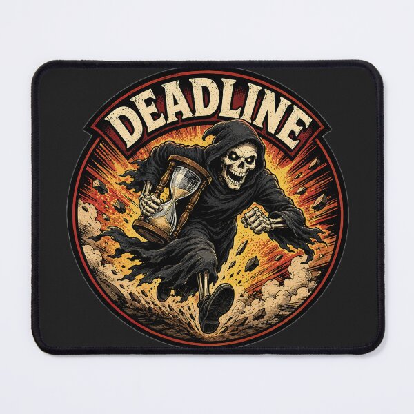 Item preview, Deadline Grim Reaper – Running Skeleton Time Pressure designed and sold by RajkaLunari.