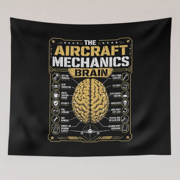 Item preview, Aircraft Mechanic Brain Funny Aviation Pilot designed and sold by wansilastomi.