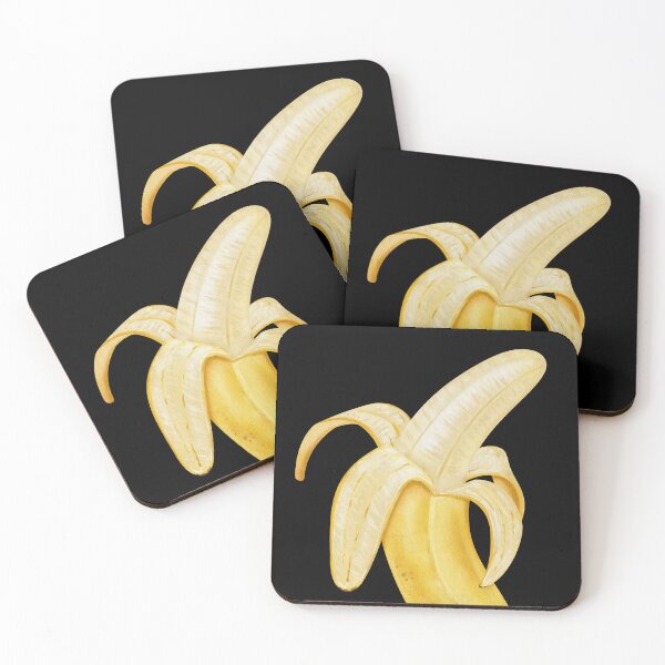Item preview, Watercolor Peeled Banana Fruit Illustration designed and sold by ArtTinulyaOk.
