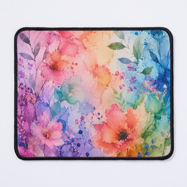 Item preview, Rainbow Meadow – Modern Floral Alcohol Ink Artwork , Pastel Bloom Symphony | Abstract Floral Watercolor & Alcohol Ink Wall Art in Pink, Blue, Orange, Green & Purple designed and sold by Proartyst 's.