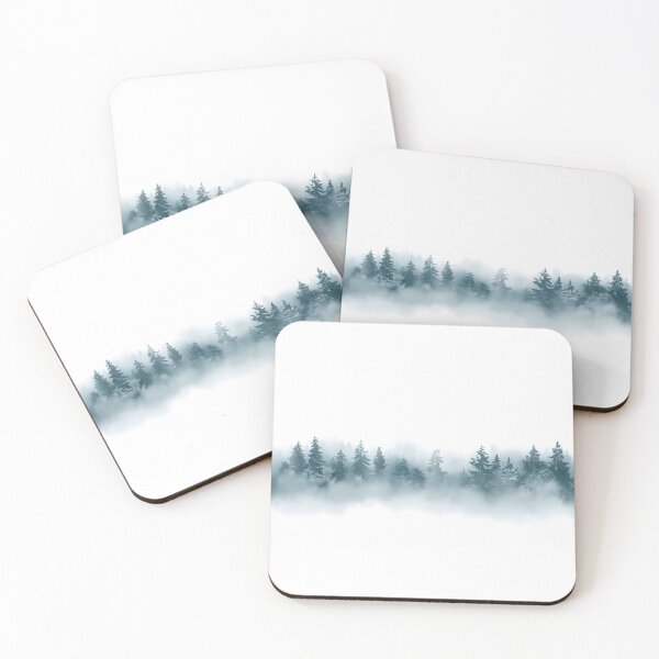 Item preview, Misty Pine Forest Fog Nature Landscape Digital Art designed and sold by Luna-Flow.