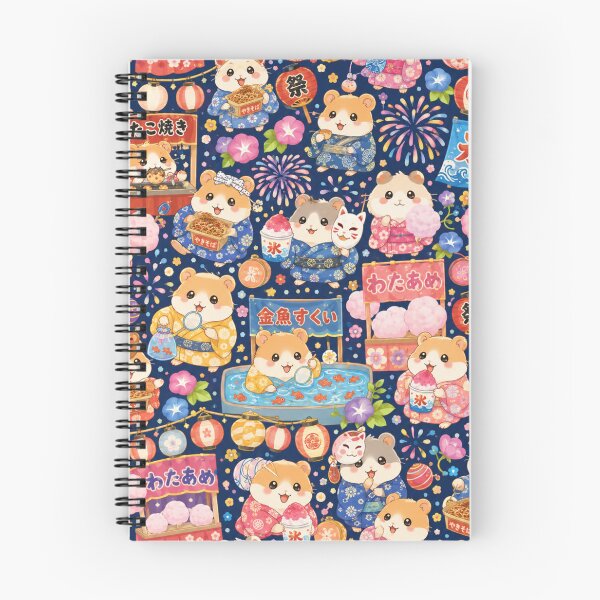 Item preview, Kawaii Hamster Summer Festival Seamless Pattern – Japanese Matsuri Scrapbook & Wrapping Paper Design designed and sold by kawaii animal store (in Japan).