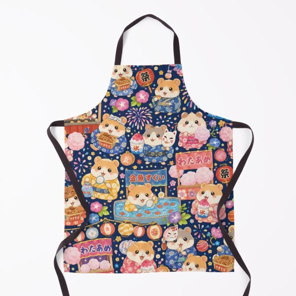 Item preview, Kawaii Hamster Summer Festival Seamless Pattern – Japanese Matsuri Scrapbook & Wrapping Paper Design designed and sold by kawaii animal store (in Japan).
