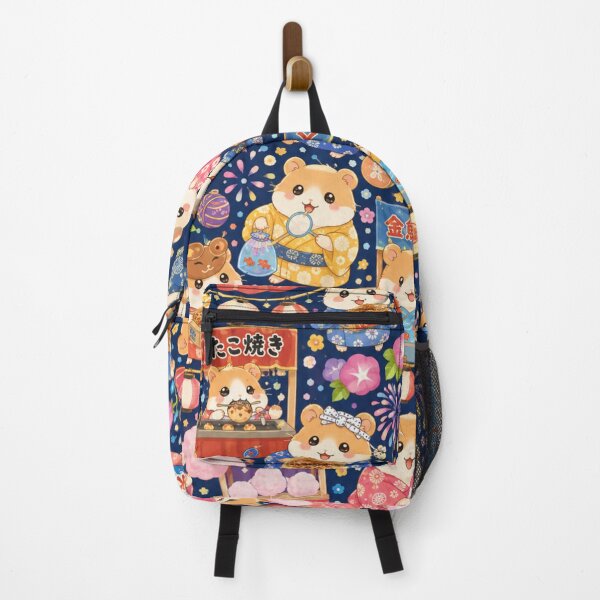Item preview, Kawaii Hamster Summer Festival Seamless Pattern – Japanese Matsuri Scrapbook & Wrapping Paper Design designed and sold by kawaii animal store (in Japan).