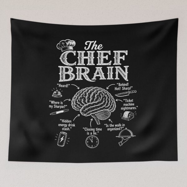 Item preview, Chef Brain Heard Culinary Expert Cooking Kitchen Restaurant designed and sold by wansilastomi.